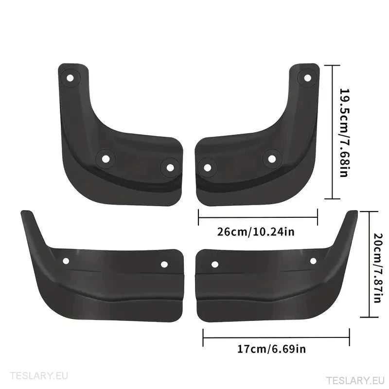Tesla 3 Highland Anti Splash Fender Liners ( Mud Flaps ) - TESLARY Tesla Shop Accessories Europe Nederlands Ireland Deutschland Espana Alicante France Italia