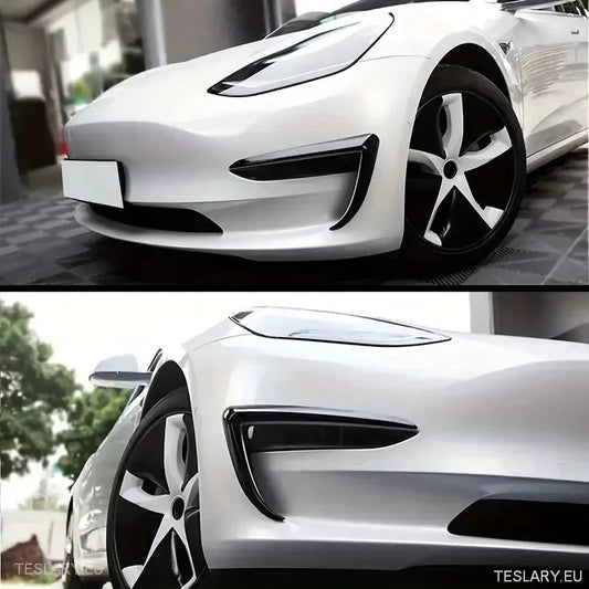 Tesla 3 Log Lights Wind Splitter - Gloss Black - TESLARY Tesla Shop Accessories Europe Nederlands Ireland Deutschland Espana Alicante France Italia