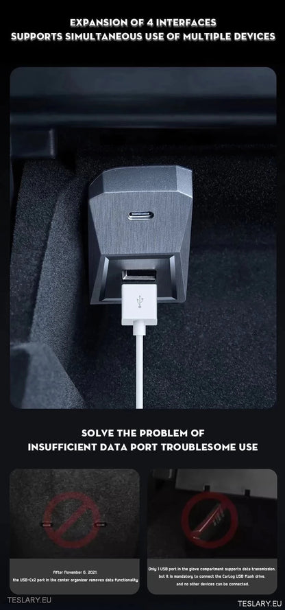 Tesla 3/Y Glove Box Stație de andocare (numai cu mașina stângă)