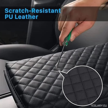 Tesla 3/Y Centre Console PU Leather Console Protector - TESLARY Tesla Shop Accessories Europe Nederlands Ireland Deutschland Espana Alicante France Italia