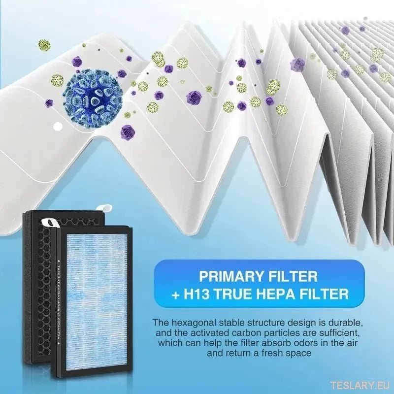 Tesla 3/Y Passenger Air Filter Replacement ( 2 Pieces ) - TESLARY Tesla Shop Accessories Europe Nederlands Ireland Deutschland Espana Alicante France Italia