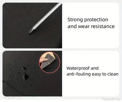 Tesla 3/Y Seat Back Anti Kick Pads & Storage ( TWIN PACK ) - TESLARY Tesla Shop Accessories Europe Nederlands Ireland Deutschland Espana Alicante France Italia