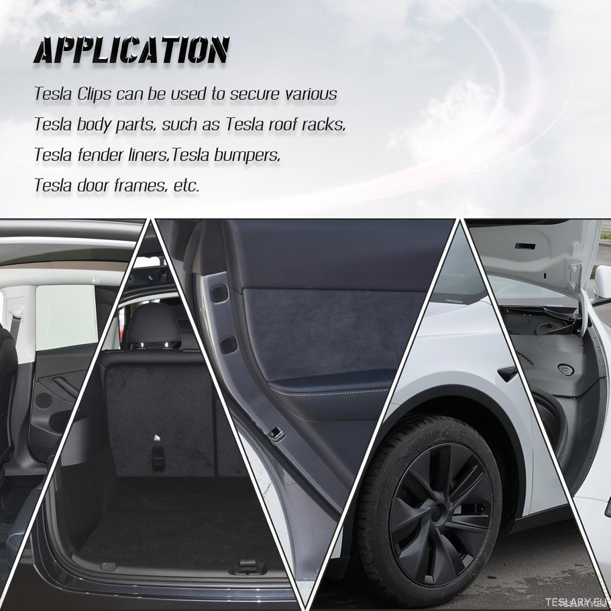 Tesla Body Internal and External Fixer Fastener Clip Pack 70 Pieces - TESLARY Tesla Shop Accessories Europe Nederlands Dublin Cork Ireland Deutschland Espana Alicante France Italia