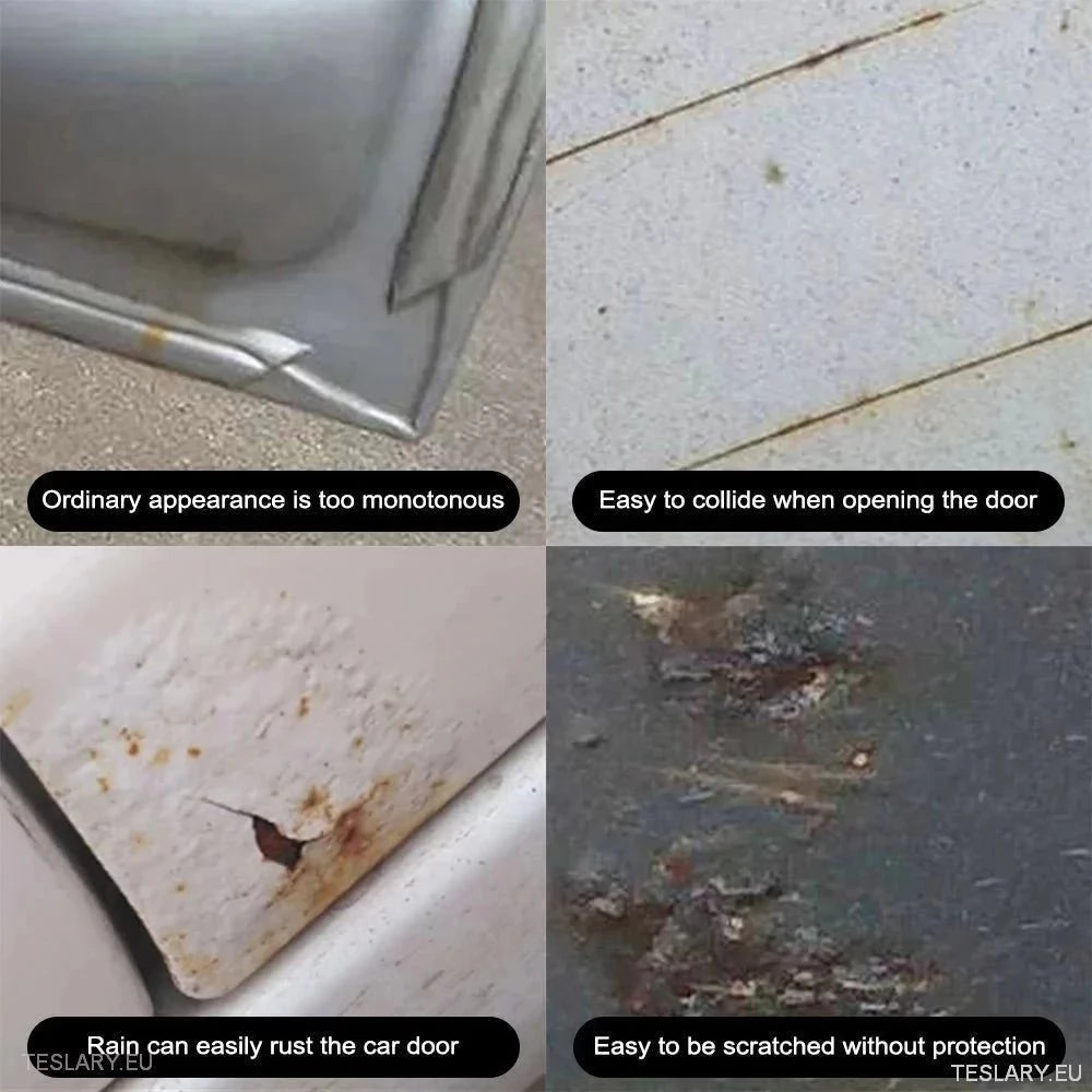 Tesla Car Door Silicone Protective Corner Cover with Logo - TESLARY Tesla Shop Accessories Europe Nederlands Ireland Deutschland Espana Alicante France Italia