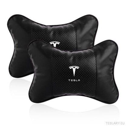 Tesla Car Seat Headrest Pillow - Premium Neck Support Cushion - TESLARY Tesla Shop Accessories Europe Nederlands Dublin Cork Ireland Deutschland Espana Alicante France Italia
