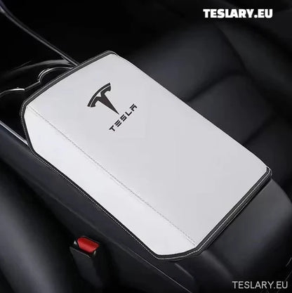Tesla Model 3 / Y Center Console PU Cubierta de repostería de cuero con logotipo