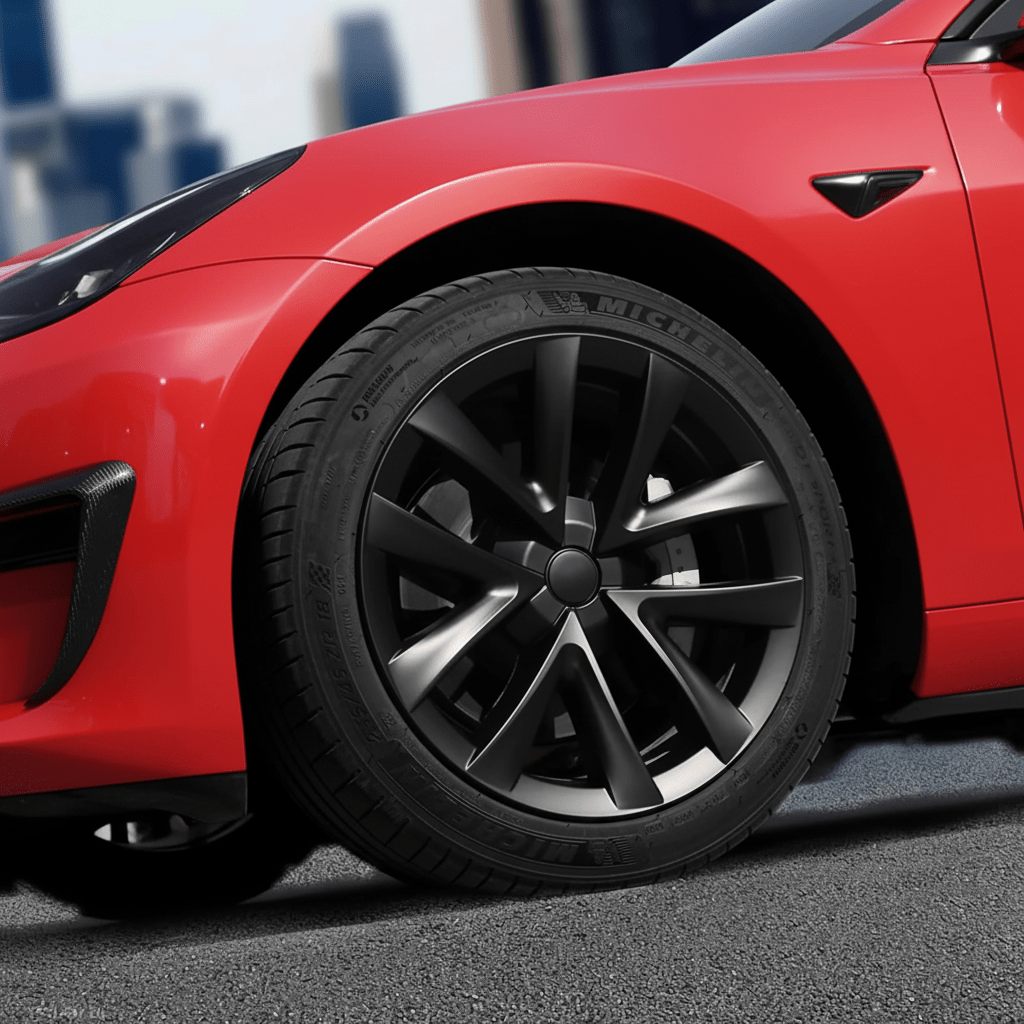 Tesla Model 3 18" Arachnid Style Wheel Covers - TESLARY Tesla Shop Accessories Europe Nederlands Dublin Cork Ireland Deutschland Espana Alicante France Italia