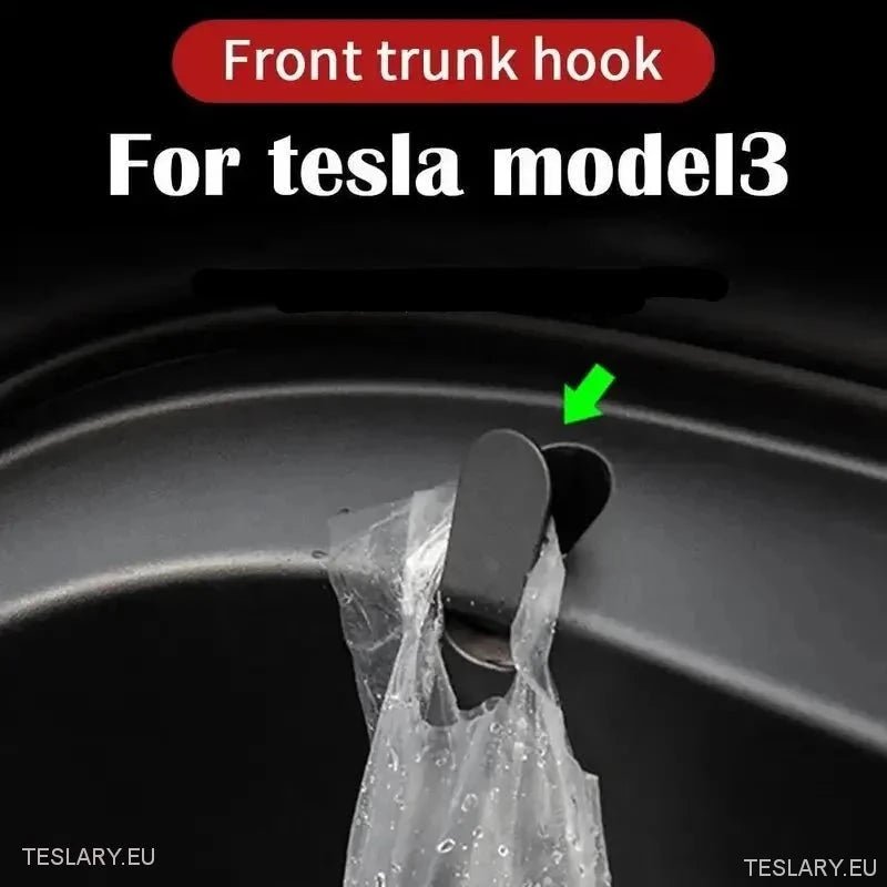 Tesla Model 3 Frunk Hooks - TESLARY Tesla Shop Accessories Europe Nederlands Dublin Cork Ireland Deutschland Espana Alicante France Italia