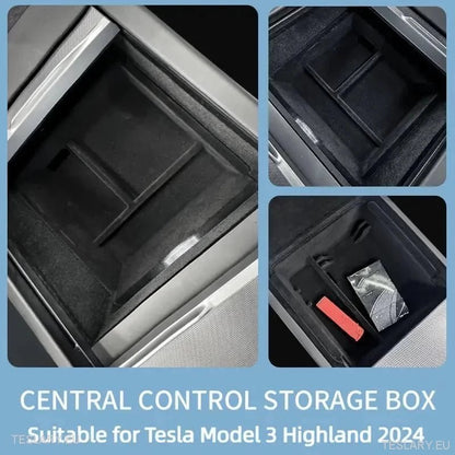 Tesla Model 3+ Highland Centre Console Trays Front & Rear Organisers - TESLARY Tesla Shop Accessories Europe Nederlands Ireland Deutschland Espana Alicante France Italia