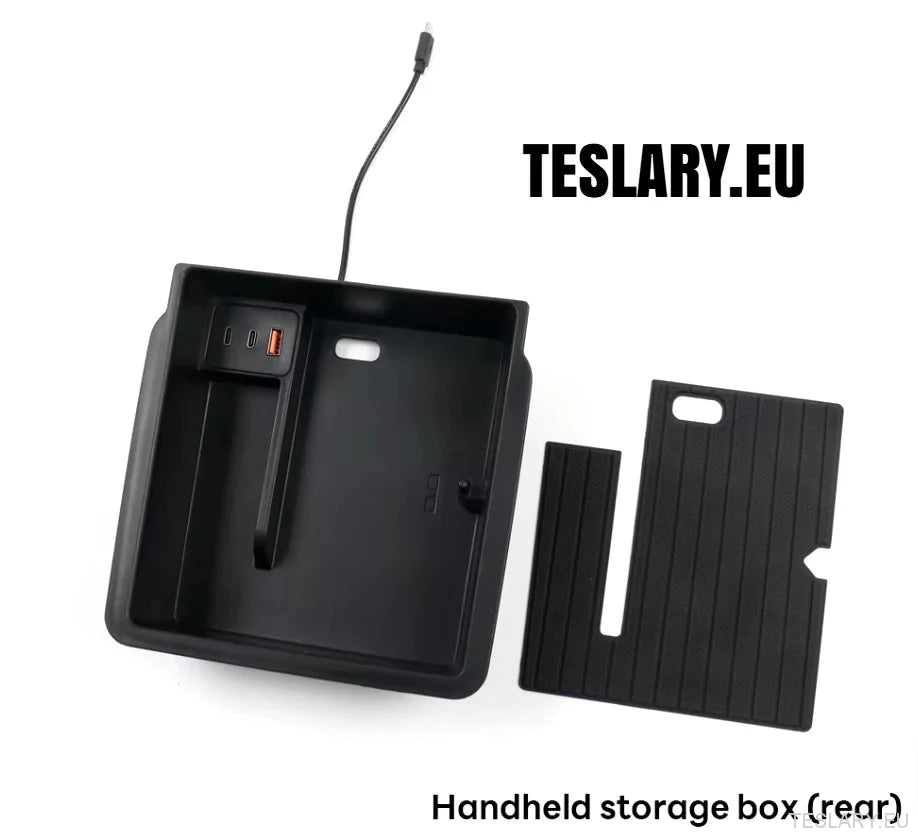 Tesla Model 3+ Highland Centre Storage Trays with USB Ports - TESLARY Tesla Shop Accessories Europe Nederlands Dublin Cork Ireland Deutschland Espana Alicante France Italia