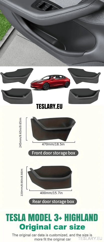 Tesla Model 3+ Highland , Model 3 & Model Y TPE Door Pocket Protectors - TESLARY Tesla Shop Accessories Europe Nederlands Dublin Cork Ireland Deutschland Espana Alicante France Italia
