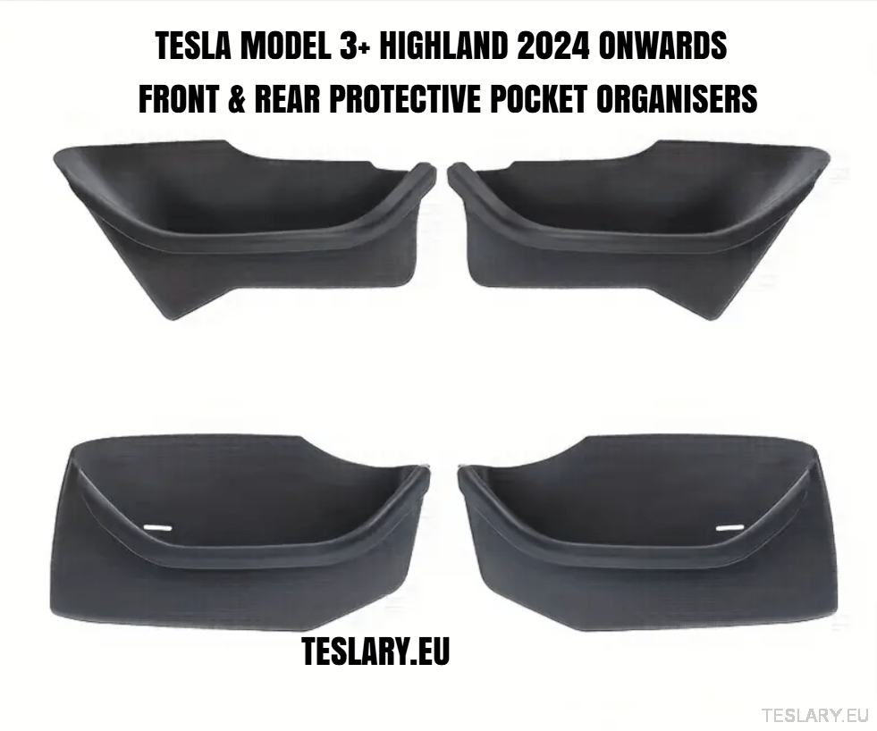 Tesla Model 3+ Highland , Model 3 & Model Y TPE Door Pocket Protectors - TESLARY Tesla Shop Accessories Europe Nederlands Dublin Cork Ireland Deutschland Espana Alicante France Italia