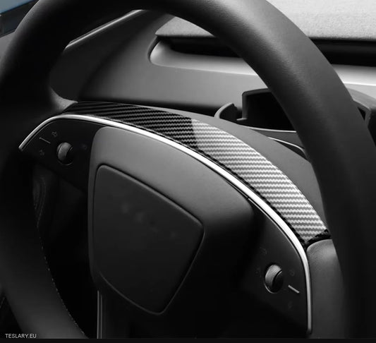 Tesla Model 3 Highland/Model Y Juniper ratt kolfiber svart stil kit