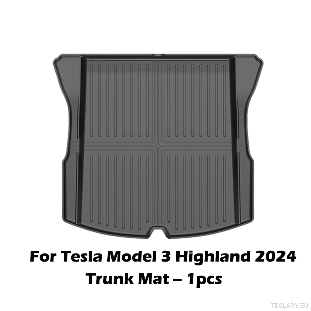 Tesla Model 3 Highland TPE Rear Trunk Mat - TESLARY Tesla Shop Accessories Europe Nederlands Ireland Deutschland Espana Alicante France Italia