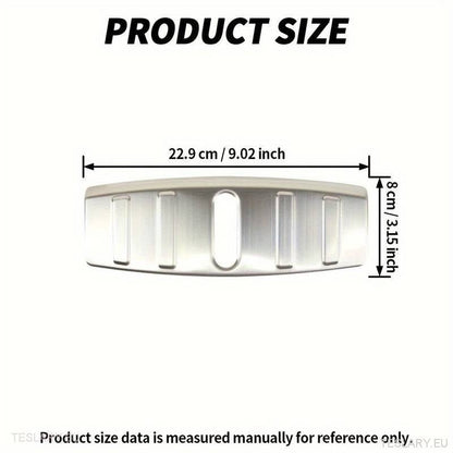 Tesla Model 3 Stainless Steel Trunk Lock Protector - TESLARY Tesla Shop Accessories Europe Nederlands Dublin Cork Ireland Deutschland Espana Alicante France Italia