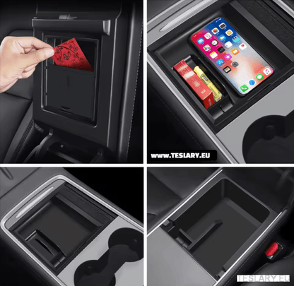 Tesla Model 3 / Y Accessories 4 Piece Kit Centre Console Organizer + Camera Privacy Cover - TESLARY Tesla Shop Accessories Europe Nederlands Ireland Deutschland Espana Alicante France Italia