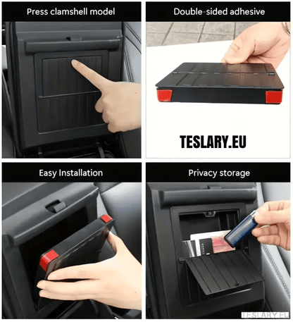 Tesla Model 3 / Y Armrest Hidden Storage - TESLARY Tesla Shop Accessories Europe Nederlands Dublin Cork Ireland Deutschland Espana Alicante France Italia