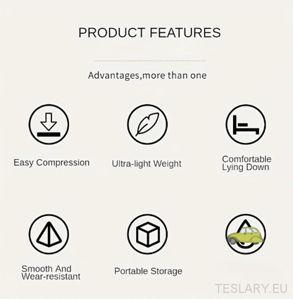 Tesla Model 3 / Y Camping Mattress Inflatable - TESLARY Tesla Shop Accessories Europe Nederlands Dublin Cork Ireland Deutschland Espana Alicante France Italia