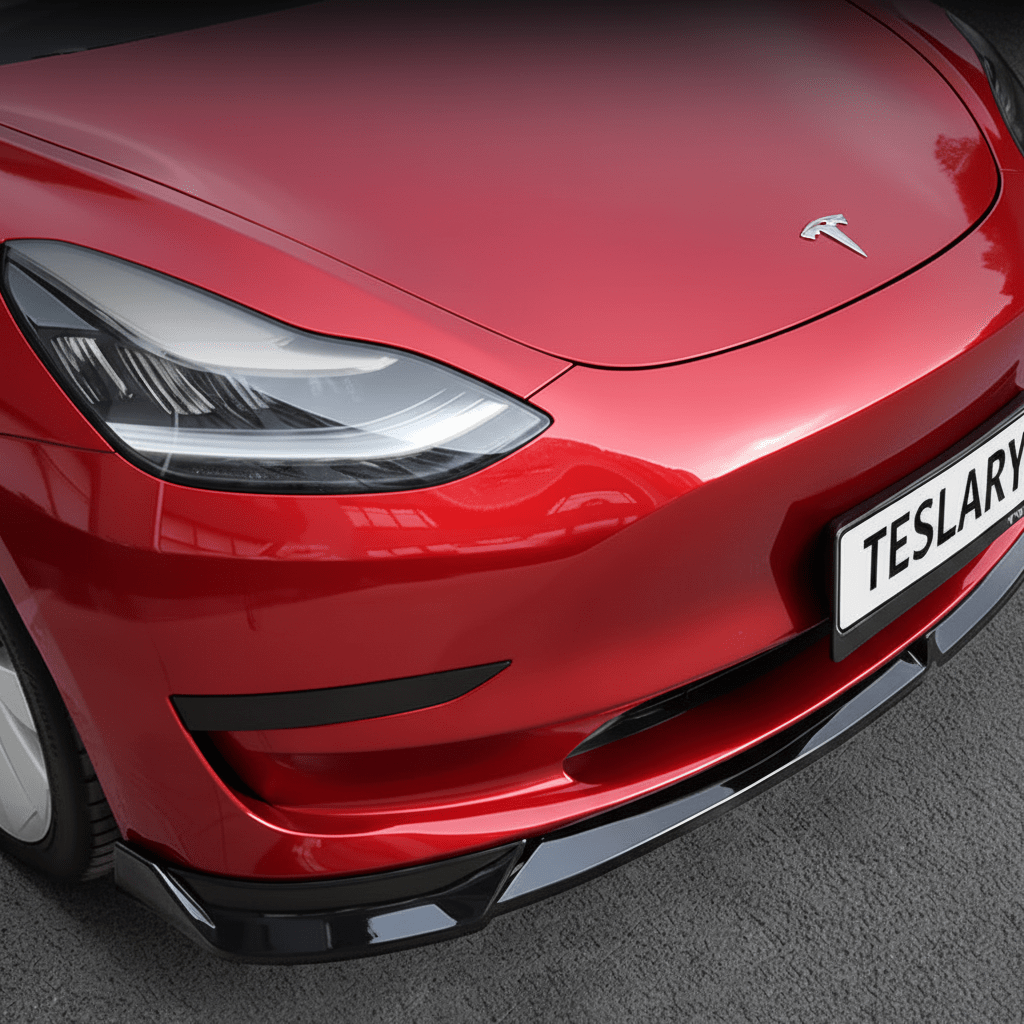 Tesla Model 3 / Y Front ABS Lip Spoiler - Gloss Black - TESLARY Tesla Shop Accessories Europe Nederlands Dublin Cork Ireland Deutschland Espana Alicante France Italia