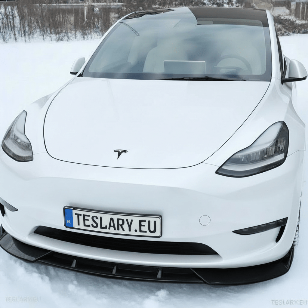 Tesla Model 3 / Y Front ABS Lip Spoiler - Gloss Black - TESLARY Tesla Shop Accessories Europe Nederlands Dublin Cork Ireland Deutschland Espana Alicante France Italia