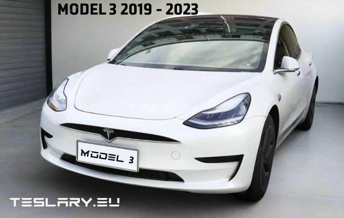 Tesla Model 3 / Y Real Plastic Front Grill ( Tesla X Style ) with Logo - TESLARY Tesla Shop Accessories Europe Nederlands Ireland Deutschland Espana Alicante France Italia