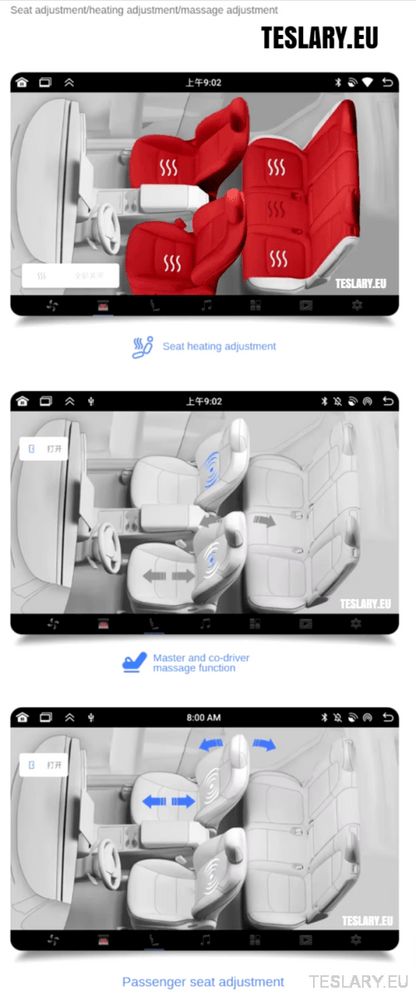Tesla Model 3 / Y Rear 8.66" Screen with Android Auto & Apple Car Play - TESLARY Tesla Shop Accessories Europe Nederlands Dublin Cork Ireland Deutschland Espana Alicante France Italia