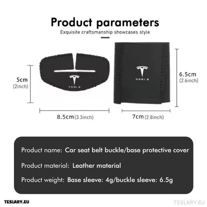 Tesla Model 3 Y S X Car Seat Belt Buckle Anti - scratch Protector with Tesla Logo - TESLARY Tesla Shop Accessories Europe Nederlands Dublin Cork Ireland Deutschland Espana Alicante France Italia