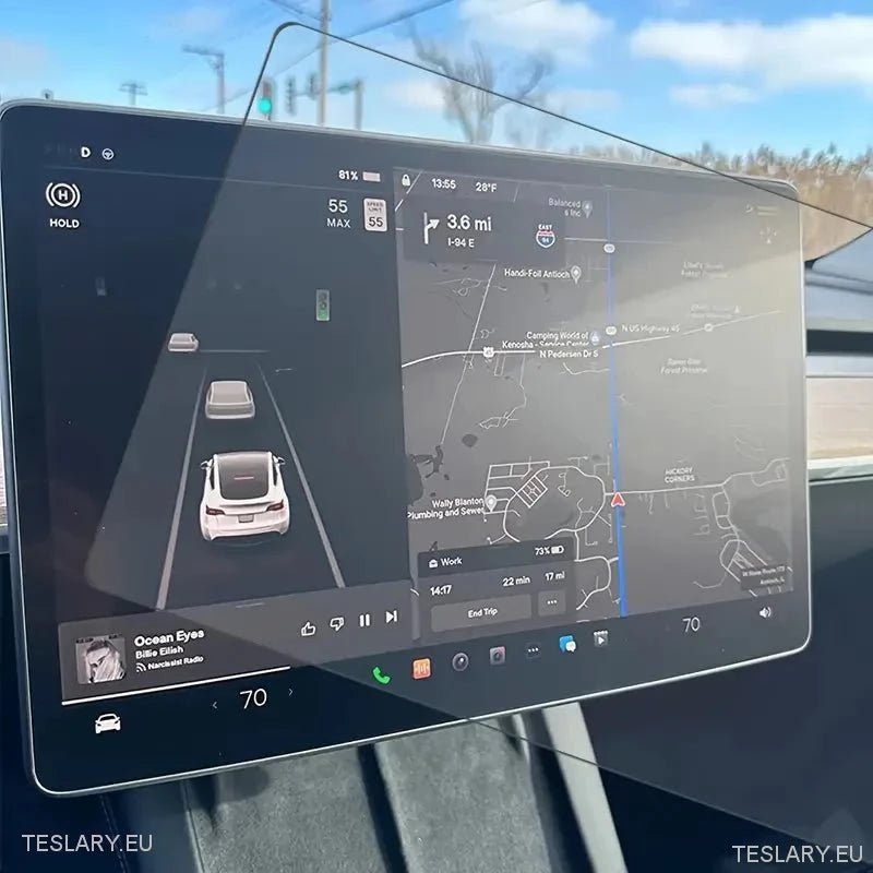 Tesla Model 3 / Y Tempered Glass Screen Protector - TESLARY Tesla Shop Accessories Europe Nederlands Ireland Deutschland Espana Alicante France Italia