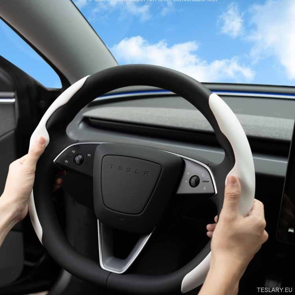 Tesla Model 3 / YUltra - Thin Steering Wheel Cover - TESLARY Tesla Shop Accessories Europe Nederlands Dublin Cork Ireland Deutschland Espana Alicante France Italia