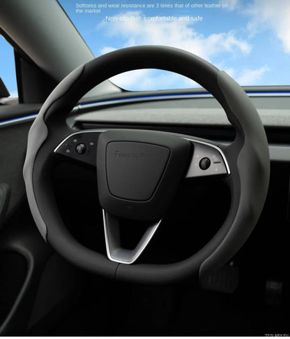 Tesla Model 3 / YUltra - Thin Steering Wheel Cover - TESLARY Tesla Shop Accessories Europe Nederlands Dublin Cork Ireland Deutschland Espana Alicante France Italia