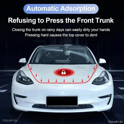 Tesla Model 3/Y Frunk Soft Close Automatic Locking Mechanism - Tesla Shop Europe - TESLARY.IE Ireland - France boutique- Deutschland Geschäft- España comercio - Nederland winkel- TESLARY.IE