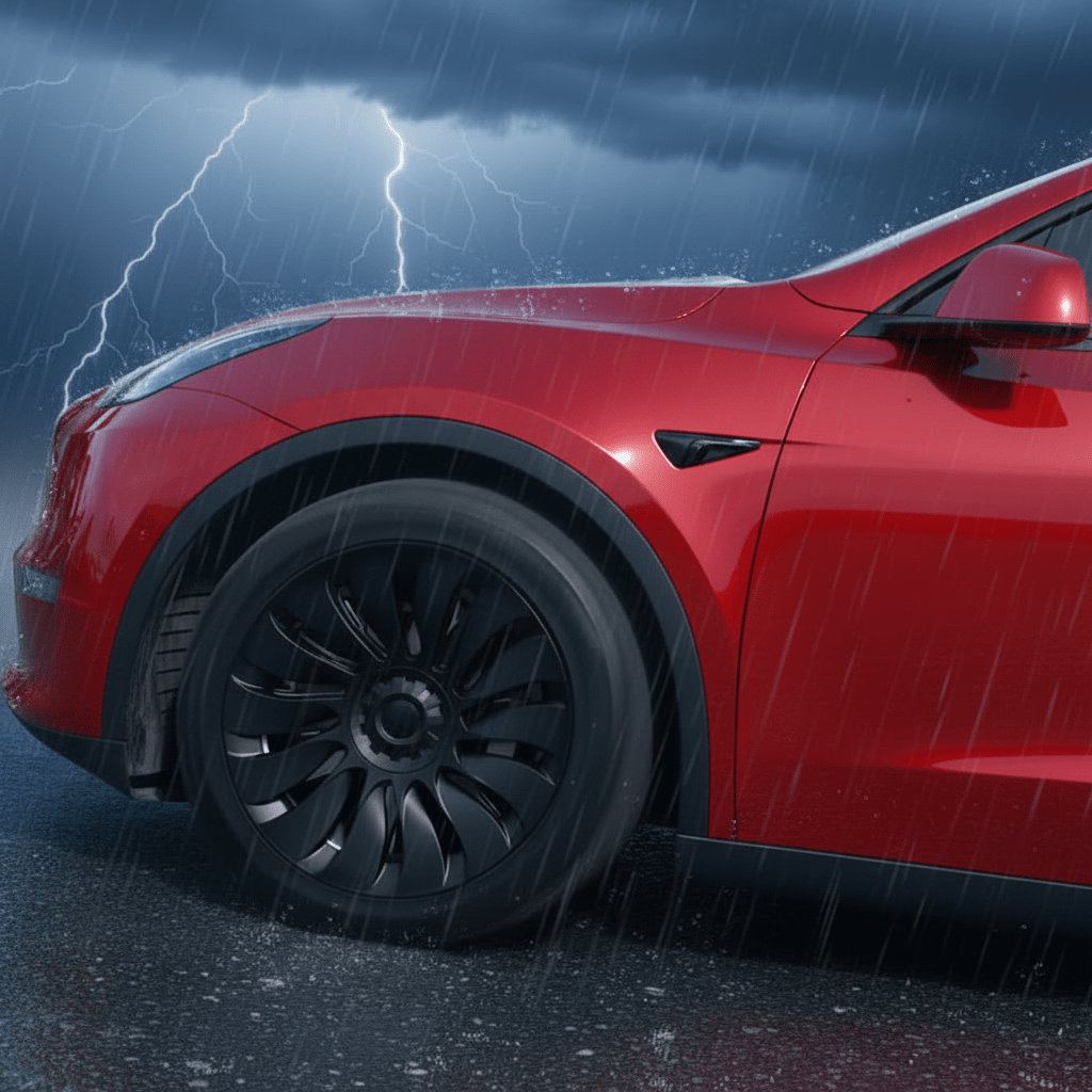 TESLA MODEL Y 19" FULL COVERAGE UBERTINE STYLE HUBCAPS - GUN METAL GREY - TESLARY Tesla Shop Accessories Europe Nederlands Dublin Cork Ireland Deutschland Espana Alicante France Italia