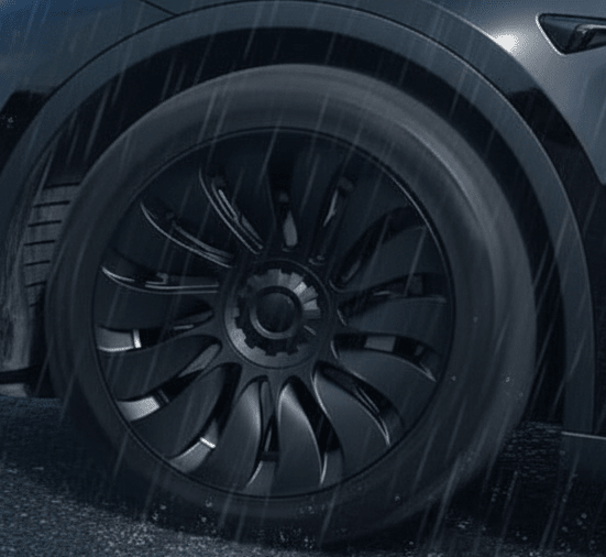 TESLA MODEL Y 19" FULL COVERAGE UBERTINE STYLE HUBCAPS - GUN METAL GREY - TESLARY Tesla Shop Accessories Europe Nederlands Dublin Cork Ireland Deutschland Espana Alicante France Italia