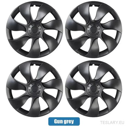 Tesla Model Y 19" Fulll Coverage Ubertine Wheel Covers - Gun Metal Grey - TESLARY Tesla Shop Accessories Europe Nederlands Ireland Deutschland Espana Alicante France Italia