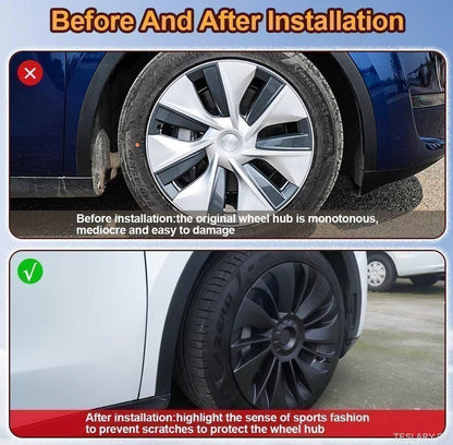 Tesla Model Y 19" Ubertine Style Performance Style Wheel Covers - TESLARY Tesla Shop Accessories Europe Nederlands Ireland Deutschland Espana Alicante France Italia