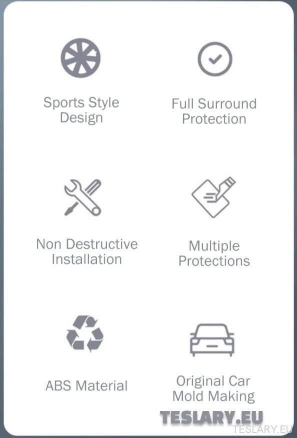 TESLA MODEL Y 19" UNIQUE S14 FULL COVER WHEEL HUBS BLACK & SILVER - TESLARY Tesla Shop Accessories Europe Nederlands Dublin Cork Ireland Deutschland Espana Alicante France Italia