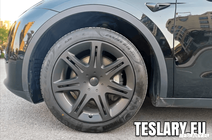 TESLA MODEL Y 19" UNIQUE S9 FULL COVER WHEEL HUBS - TESLARY Tesla Shop Accessories Europe Nederlands Dublin Cork Ireland Deutschland Espana Alicante France Italia