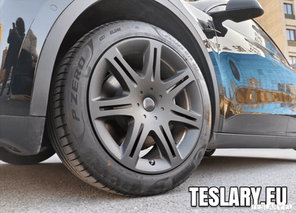 TESLA MODEL Y 19" UNIQUE S9 FULL COVER WHEEL HUBS - TESLARY Tesla Shop Accessories Europe Nederlands Ireland Deutschland Espana Alicante France Italia