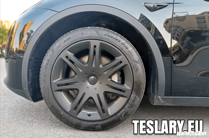 TESLA MODEL Y 19" UNIQUE S9 FULL COVER WHEEL HUBS - TESLARY Tesla Shop Accessories Europe Nederlands Ireland Deutschland Espana Alicante France Italia