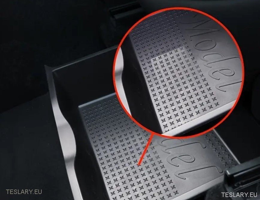 Tesla Model Y Front & Rear TPU Seat Tray Drawer Organisers - TESLARY Tesla Shop Accessories Europe Nederlands Dublin Cork Ireland Deutschland Espana Alicante France Italia