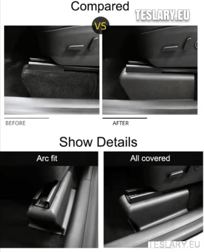 Tesla Model Y Full 9 Piece Seat Rail Protection Kit - TESLARY Tesla Shop Accessories Europe Nederlands Ireland Deutschland Espana Alicante France Italia
