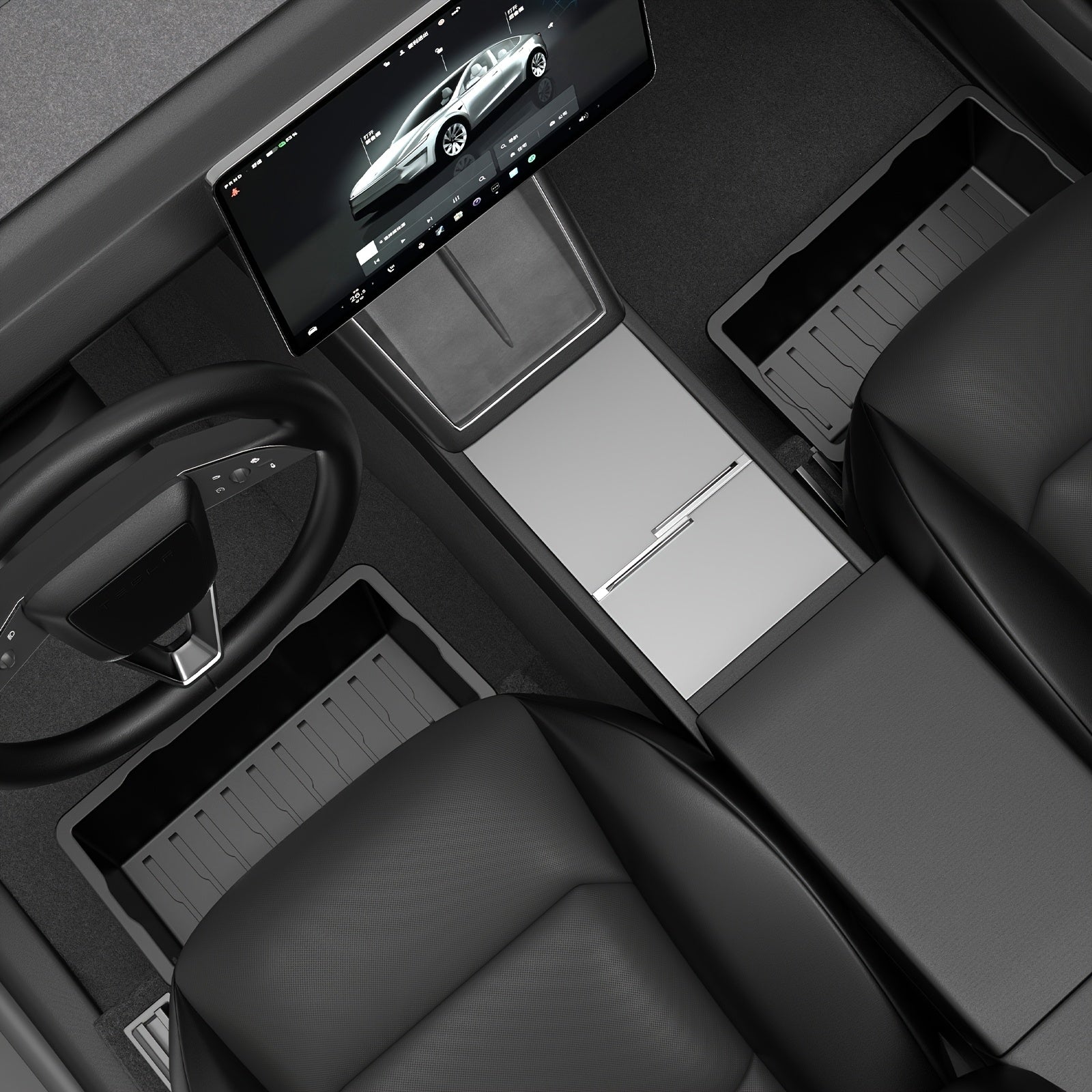 Tesla Model Y Juniper 2025 Under Seat Storage Ireland Teslary.ie Europe Deutshland Nederlands Belfast Dublin Cork Paris Italia