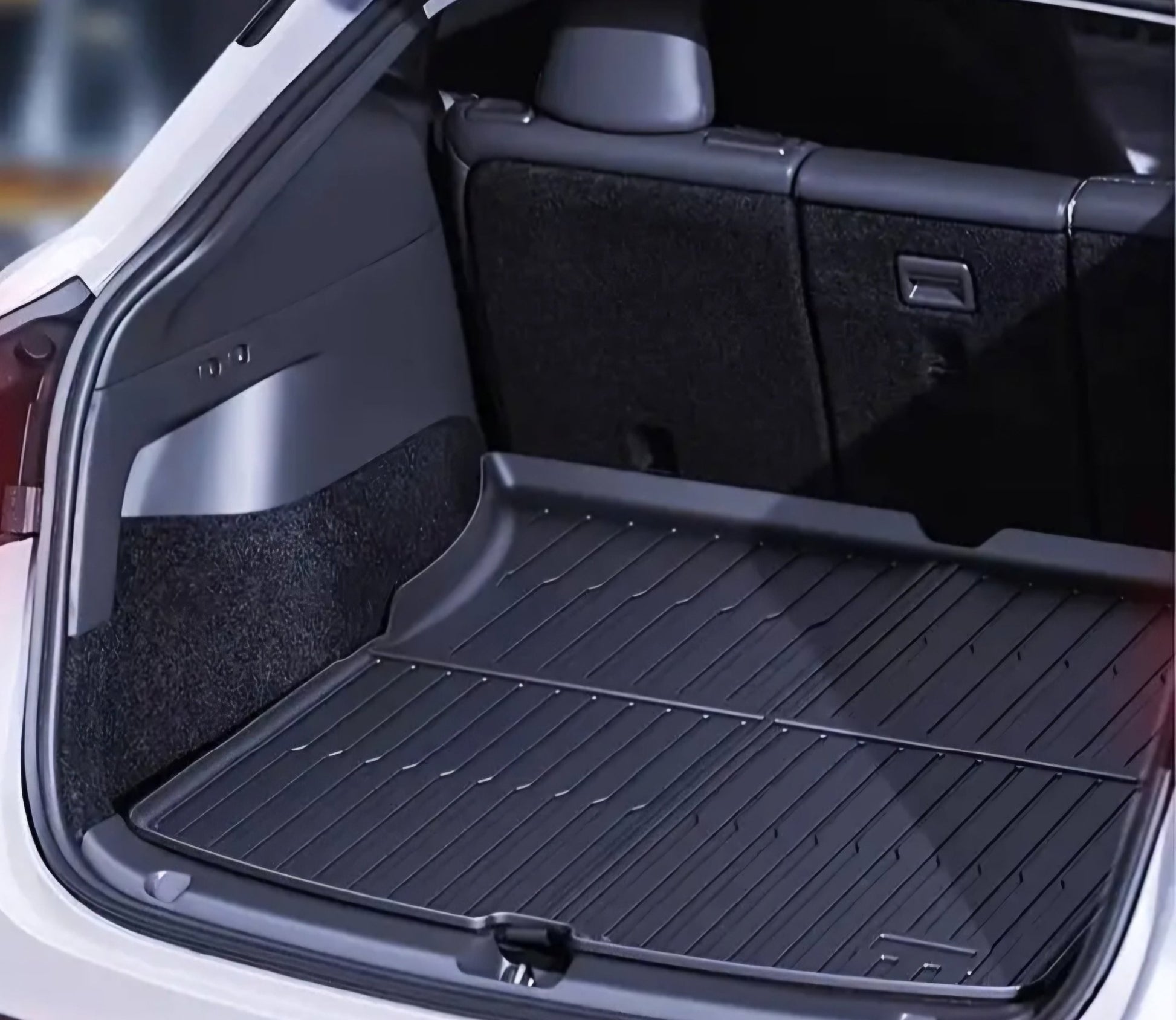 Tesla Model Y+ Juniper Trunk Mat TPE All Weather Water - Resistant - TESLARY Tesla Shop Accessories Europe Nederlands Dublin Cork Ireland Deutschland Espana Alicante France Italia