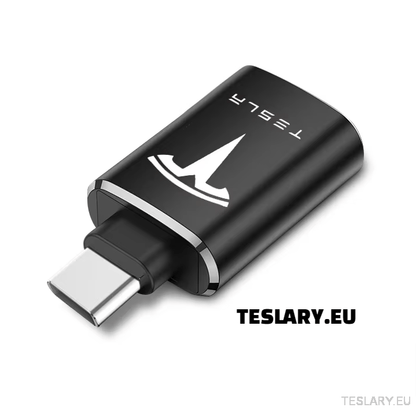 Tesla USB TYPE C to USB Adapter for Model 3 Y S X LOGO - TESLARY Tesla Shop Accessories Europe Nederlands Ireland Deutschland Espana Alicante France Italia