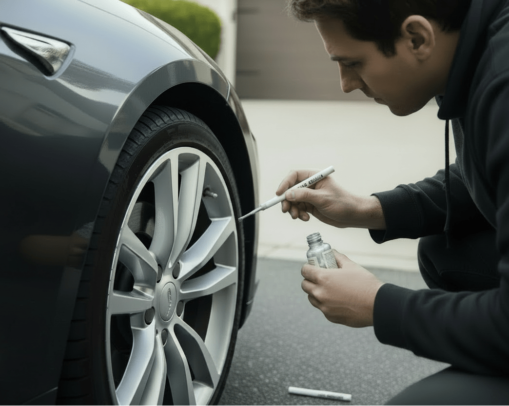 TOUCH UP PAINT FOR BUMPERS , PLASTICS AND WHEEL COVERS - TESLARY Tesla Shop Accessories Europe Nederlands Dublin Cork Ireland Deutschland Espana Alicante France Italia
