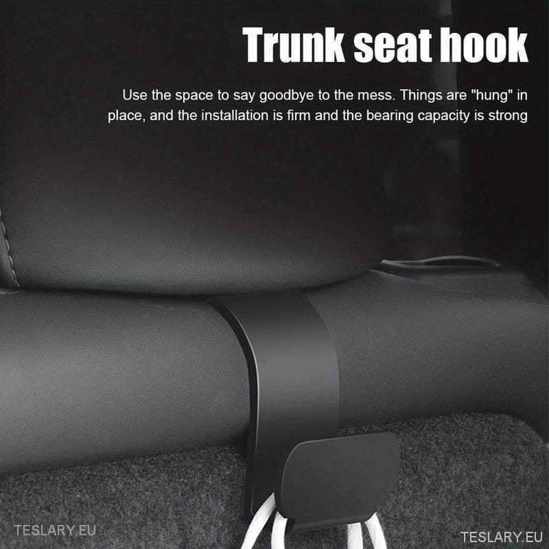 Trunk Hooks for the Tesla Model Y Rear Seat Headrests - Tesla Shop Europe - TESLARY.IE Ireland - France boutique- Deutschland Geschäft- España comercio - Nederland winkel- TESLARY.IE
