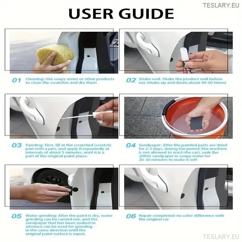 Universal Car Touch Up Paint Pen with Brush 12ml Suitable for Tesla Model 3 Y S X - TESLARY Tesla Shop Accessories Europe Nederlands Dublin Cork Ireland Deutschland Espana Alicante France Italia