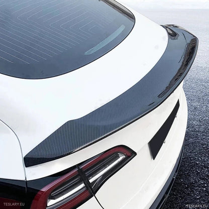 V Type Highkick Sport Spoiler Wing Tesla Model 3 2019 - 2023 - Carbon Fibre Style - Tesla Shop Europe - TESLARY.IE Ireland - France boutique- Deutschland Geschäft- España comercio - Nederland winkel- TESLARY.IE